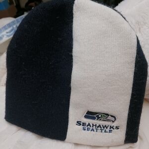 NFL Seahawks Kids Beanie - Navy and White